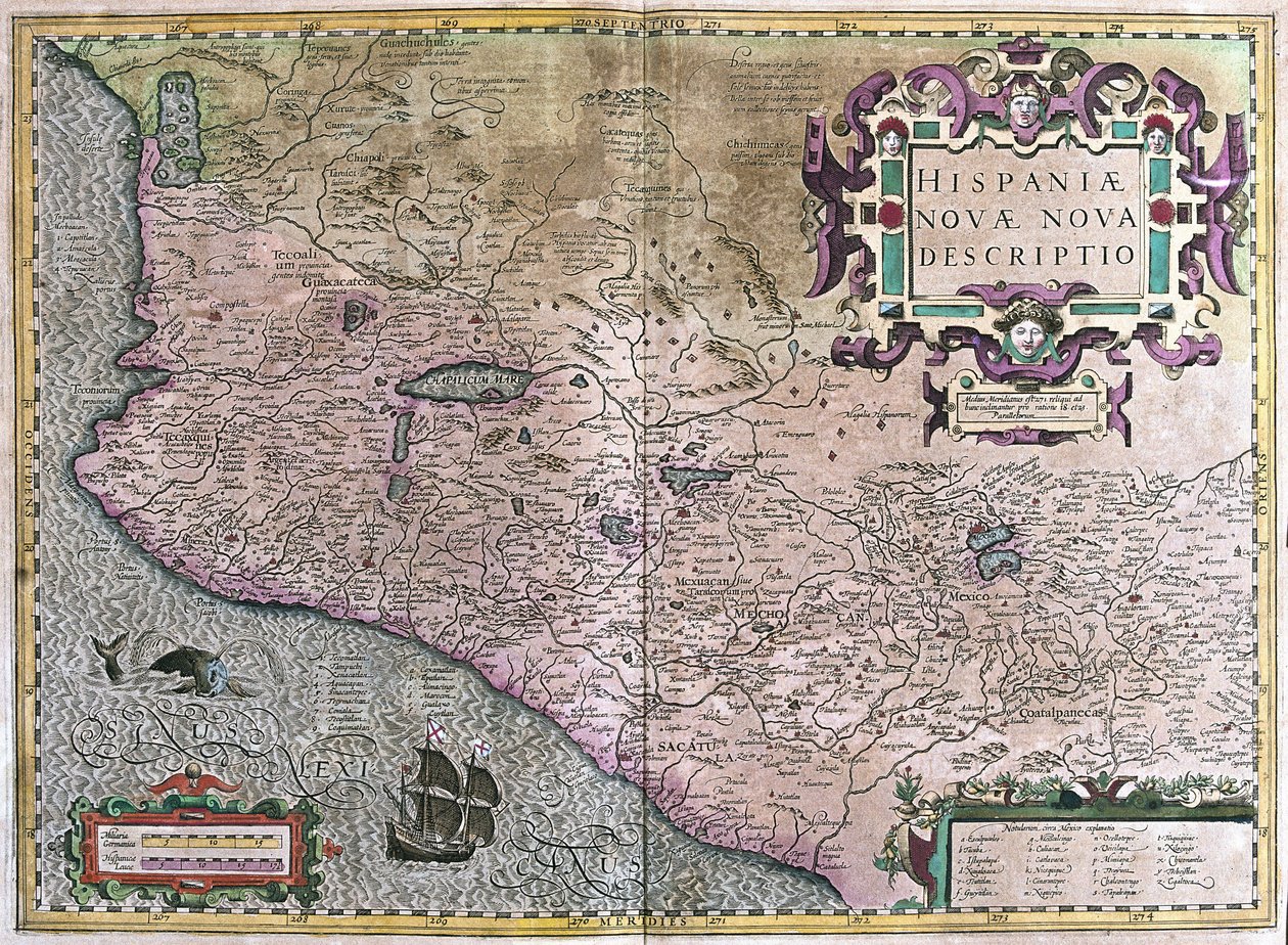 Mexico (gravering av Gerardus Mercator