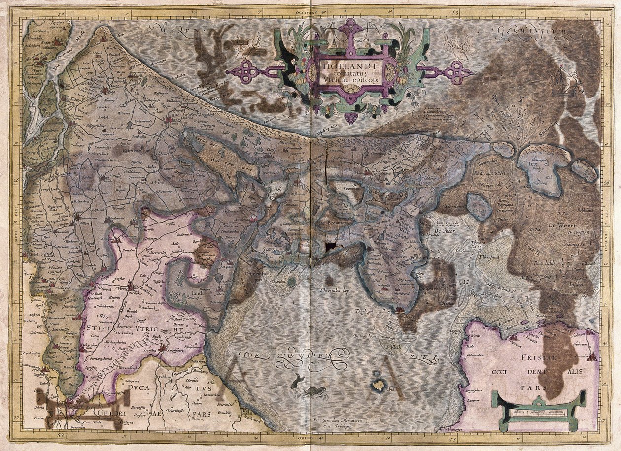 Nederland (gravering av Gerardus Mercator
