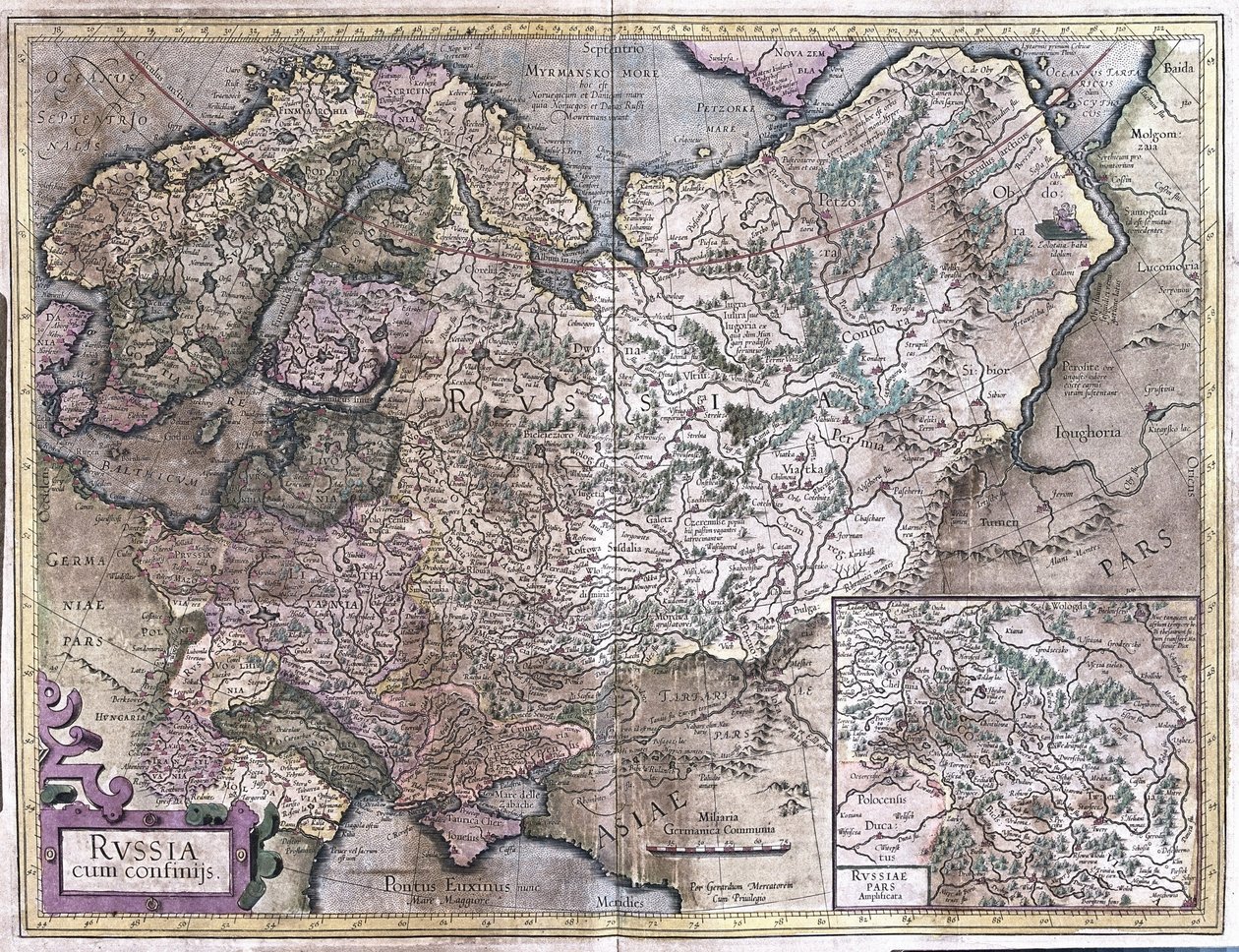 Russland (gravering av Gerardus Mercator