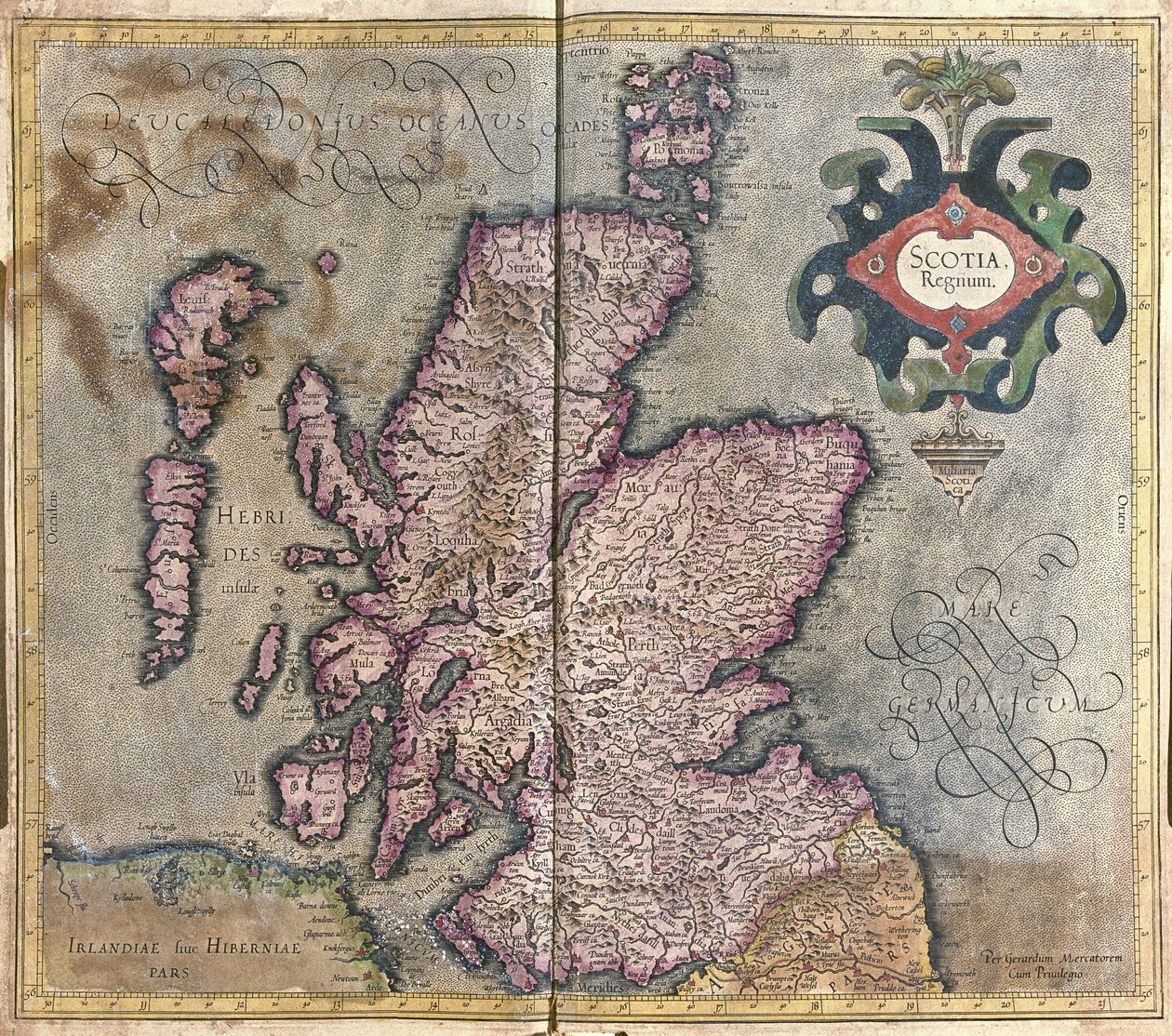 Skottland, Storbritannia av Gerardus Mercator