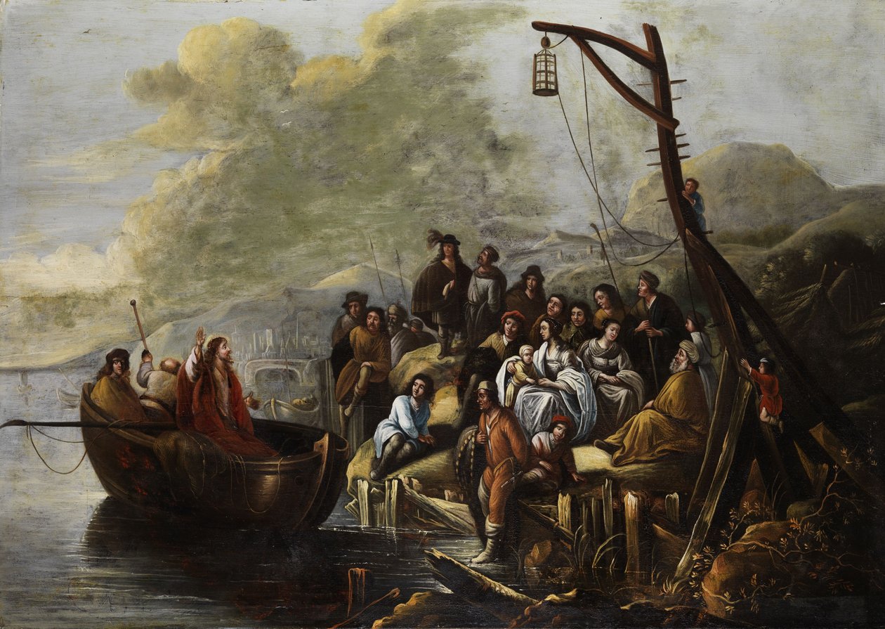 Jesus forkynner ved Galilea -sjøen av Gerbrand van den Eeckhout