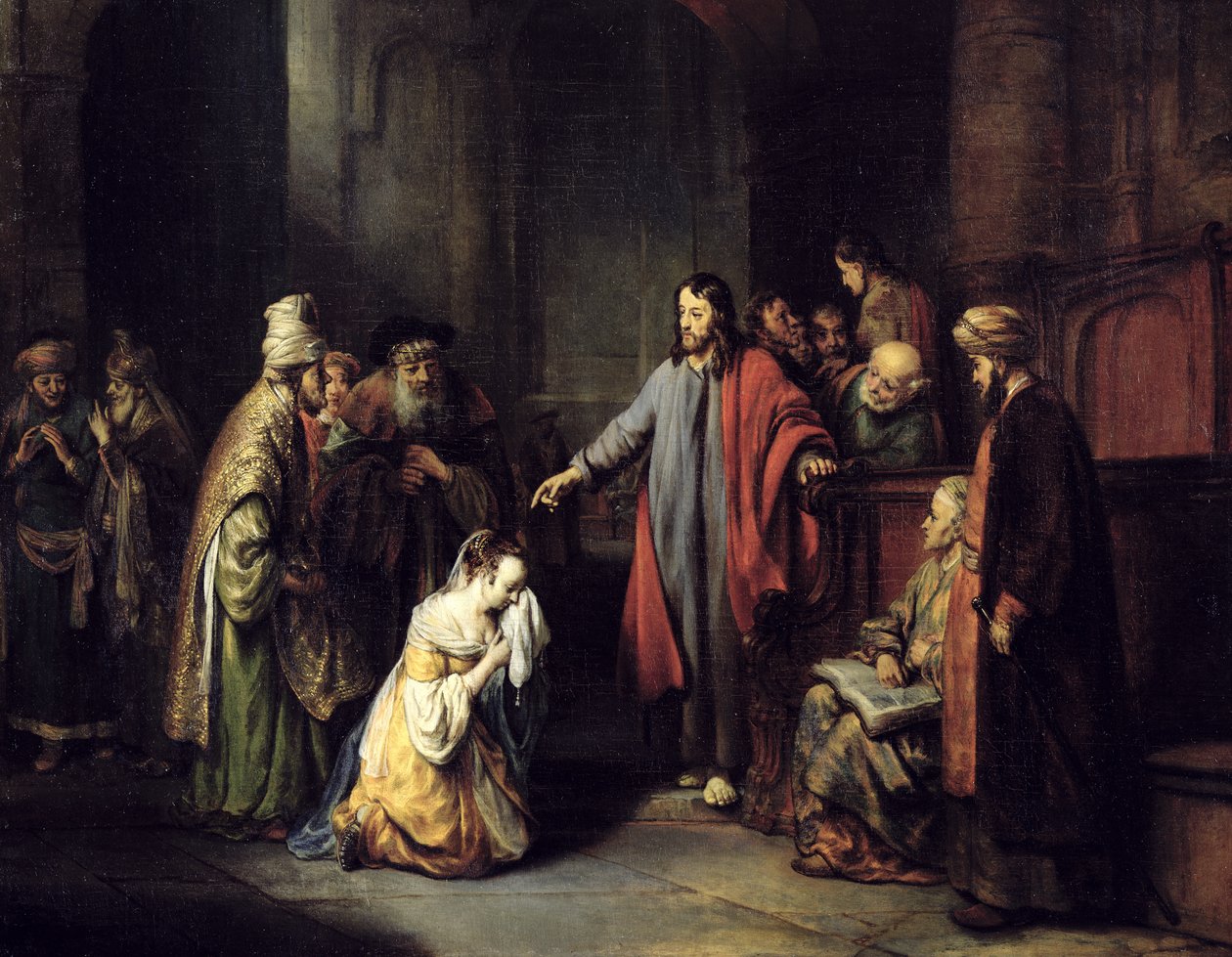 Kristus og utroskapen, 1653 av Gerbrand van den Eeckhout