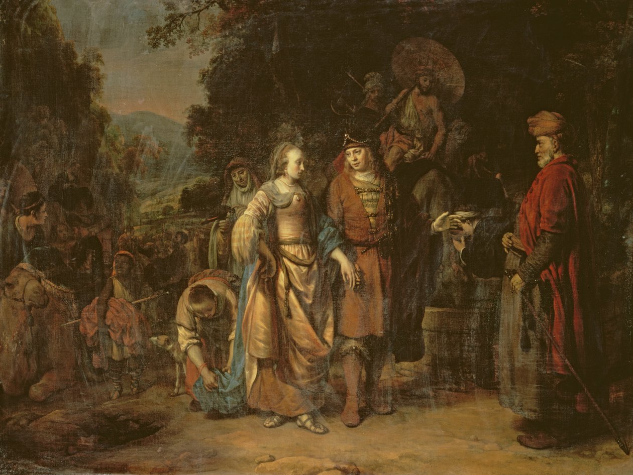 Isak og Rebecca ved Lahai-roi-brønnen av Gerbrandt van den Eeckhout