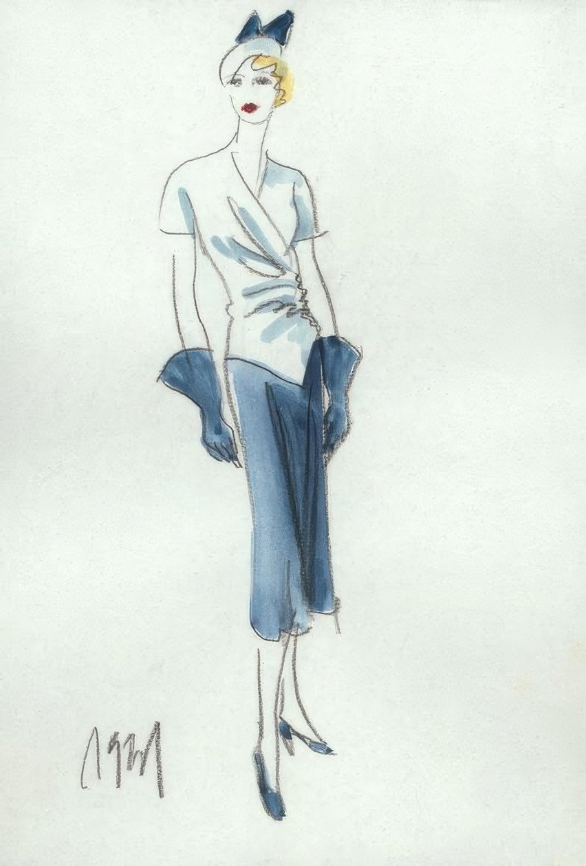 Damemote 1931, skjørt og bluse / G. Hartung av Gerd Hartung