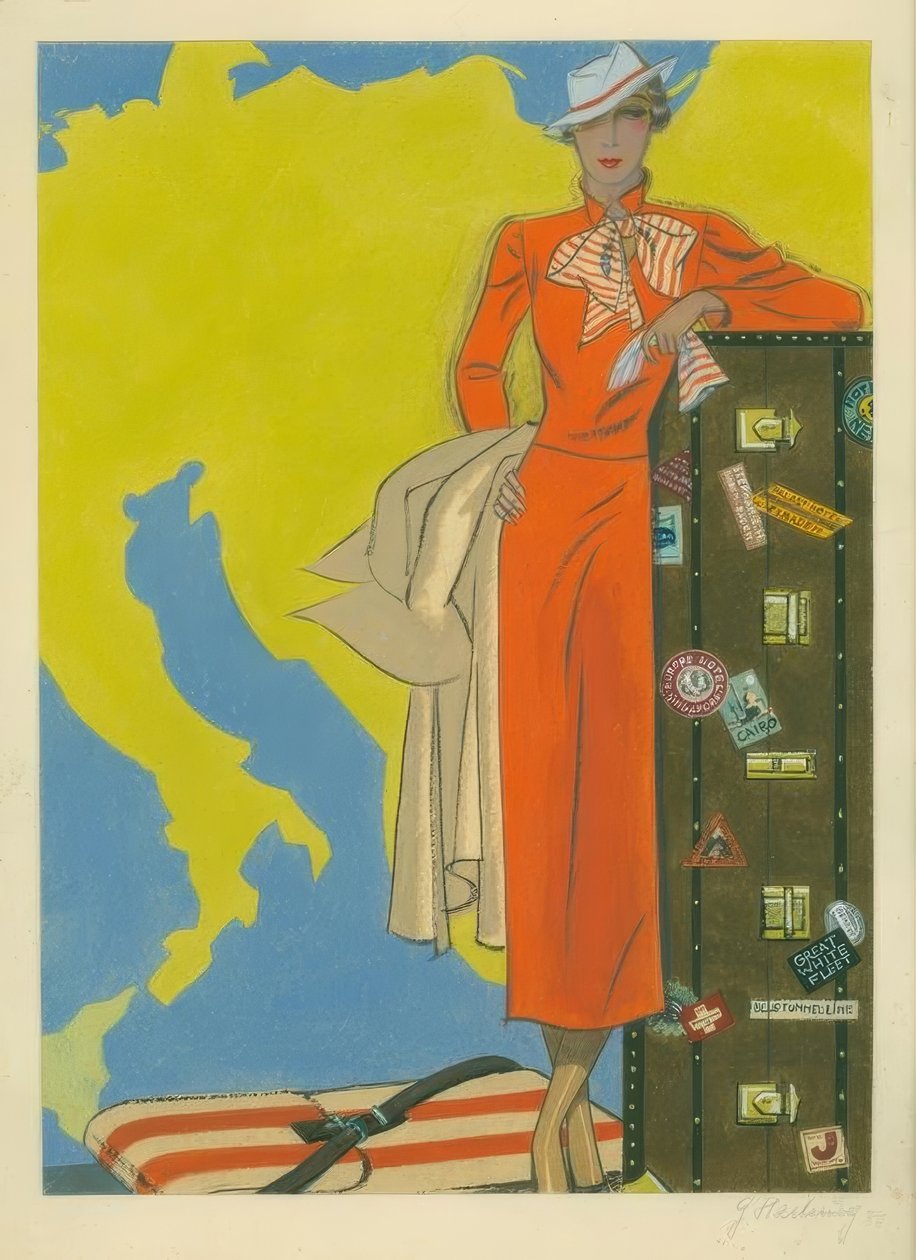 Damemote 1932 / reisekjole / Gerd Hartung av Gerd Hartung