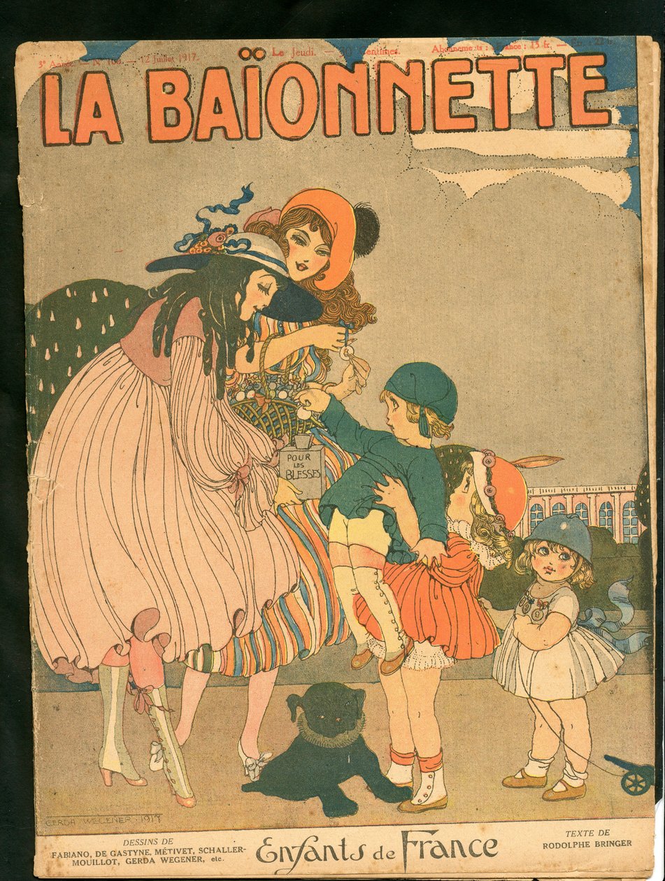 Cover av "" La Baionnette"", Satirical en Colors av Gerda Marie Frederike Wegener