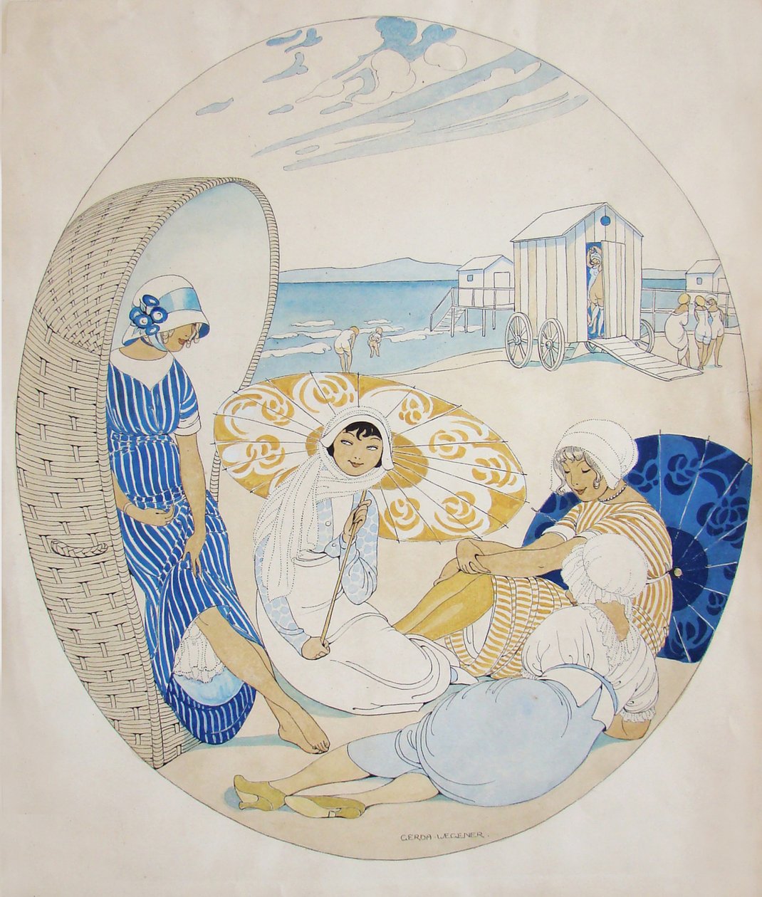 Chatter på den danske stranden av Gerda Wegener
