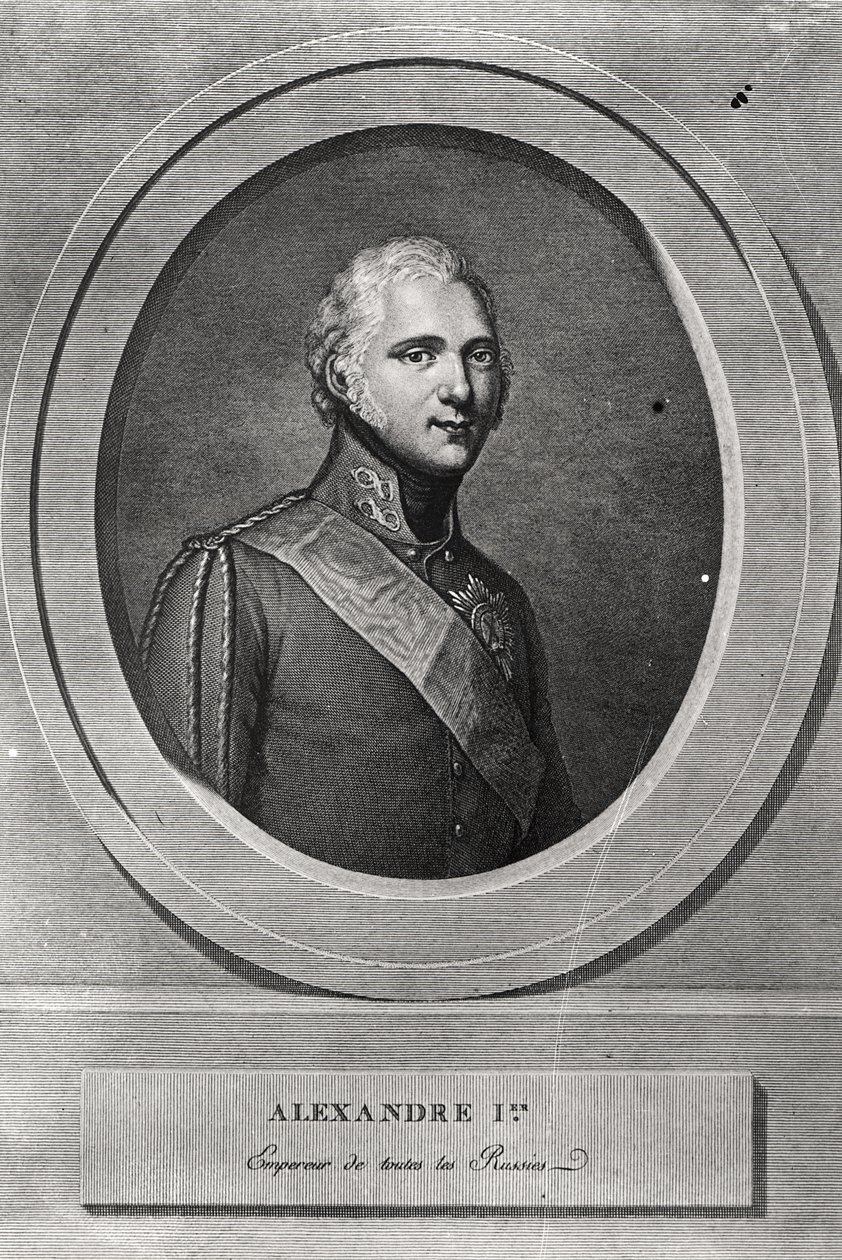 Portrett av Alexander I (1777-1825) gravert av Pierre Alexandre Tardieu (1756-1844) av Gerhard Kuchelchen