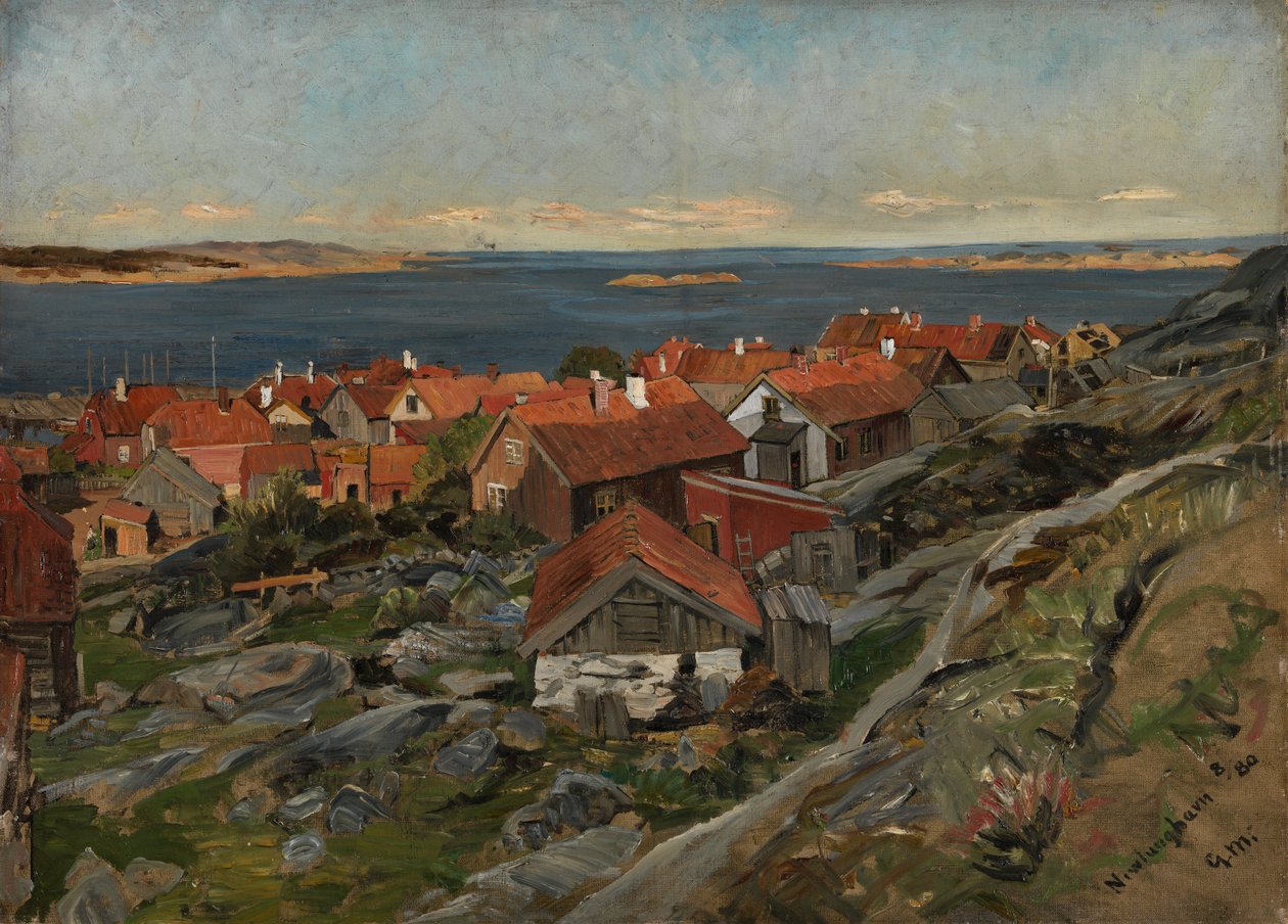 Utsikt over Nevlunghavn av Gerhard Peter Frantz Vilhelm Munthe