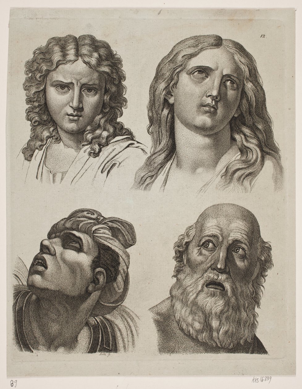 Fire studiehoder etter italienske bilder av Gerhard Ludvig Lahde
