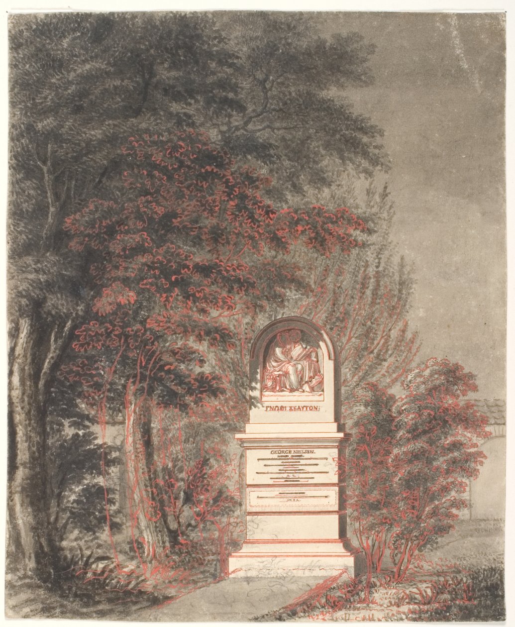 Georg Nielsens gravmonument på Assistens kirkegård av Gerhard Ludvig Lahde