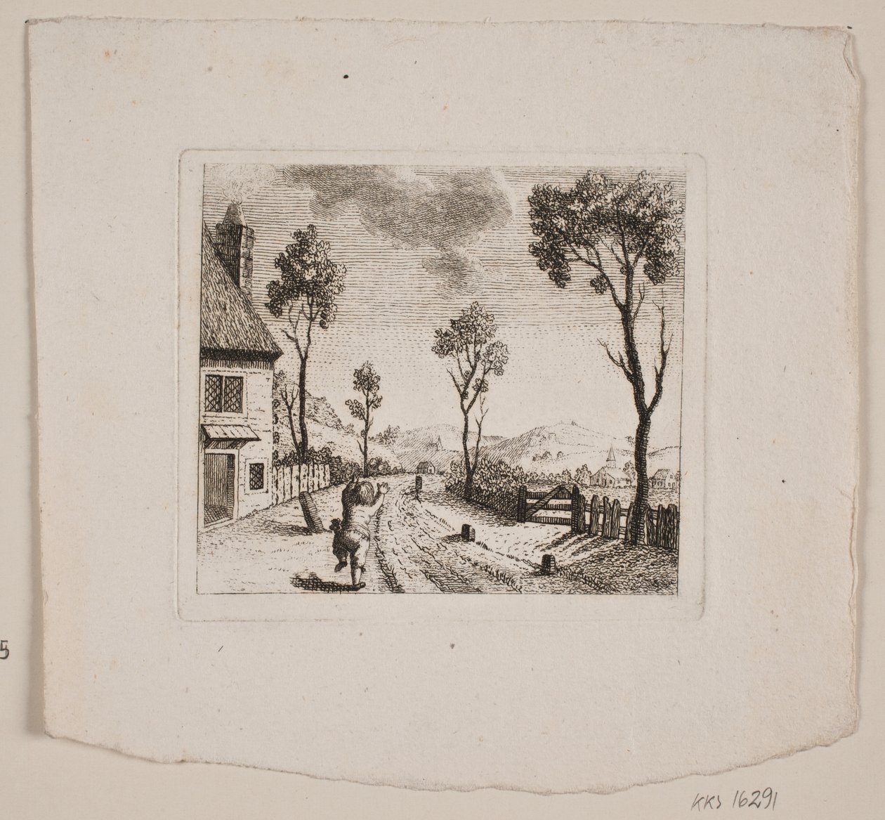 Landskap med løpegutt av Gerhard Ludvig Lahde