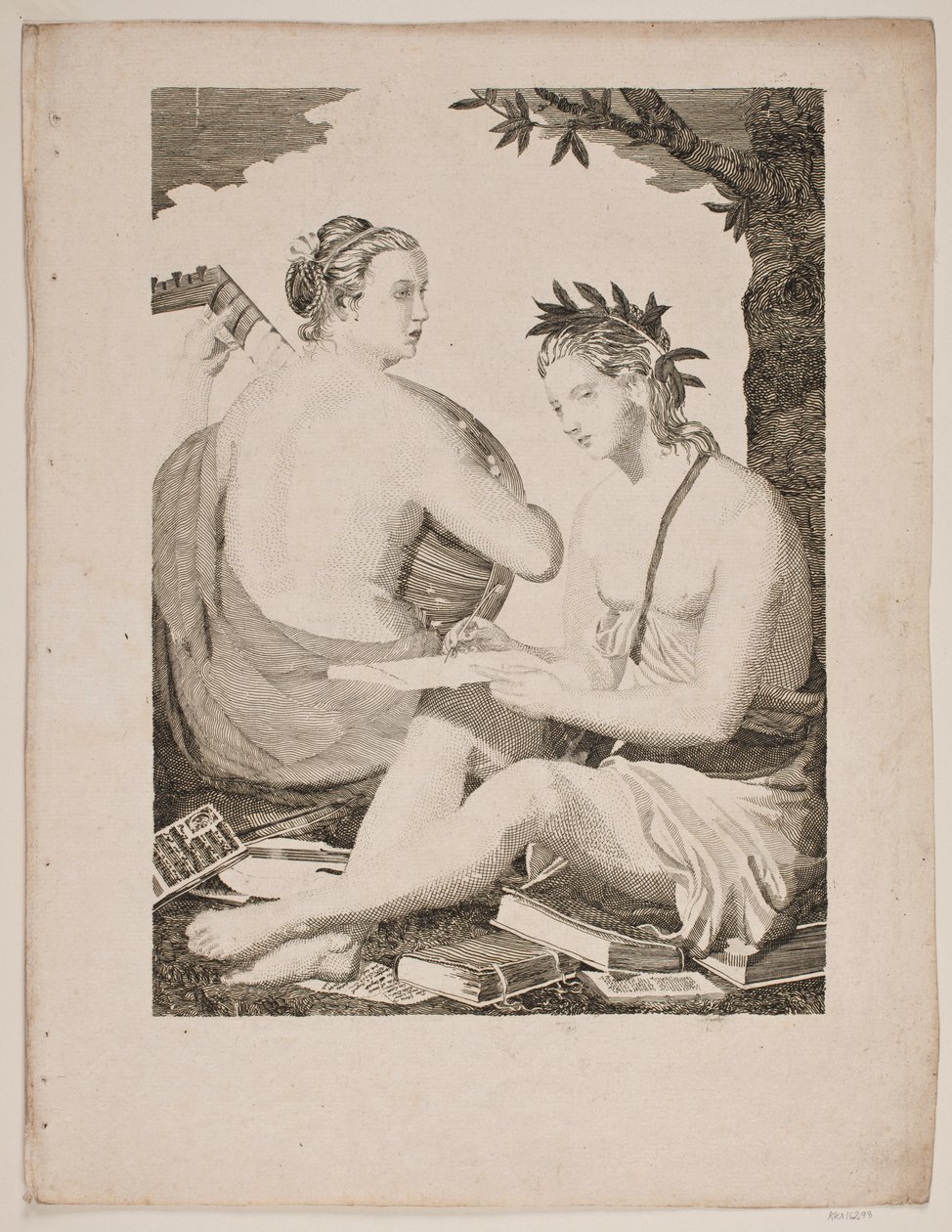 Terpsichore et Kalliope av Gerhard Ludvig Lahde
