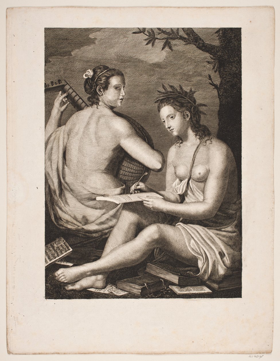 Terpsichore et Kalliope av Gerhard Ludvig Lahde