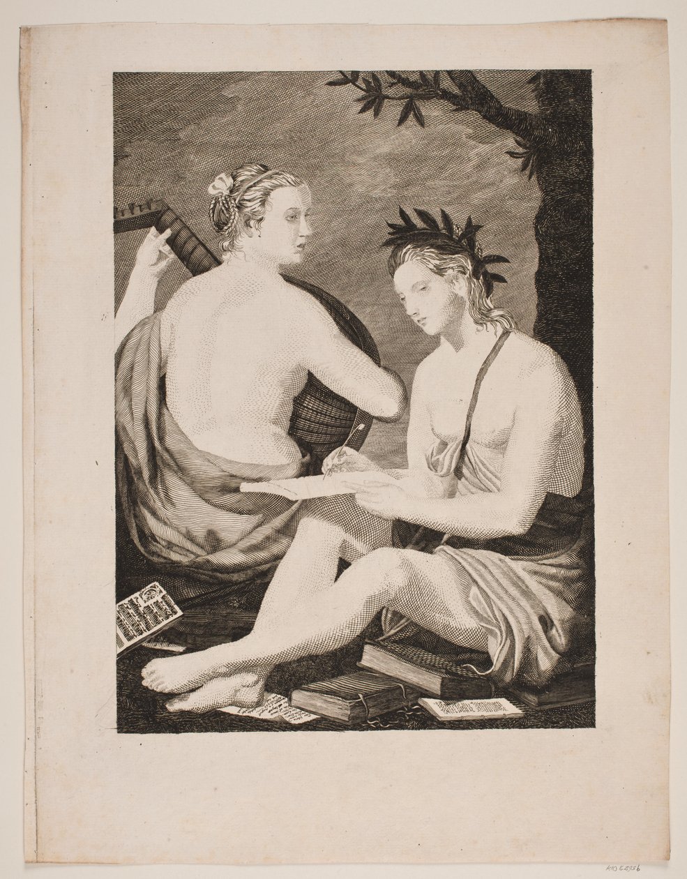Terpsichore et Kalliope av Gerhard Ludvig Lahde