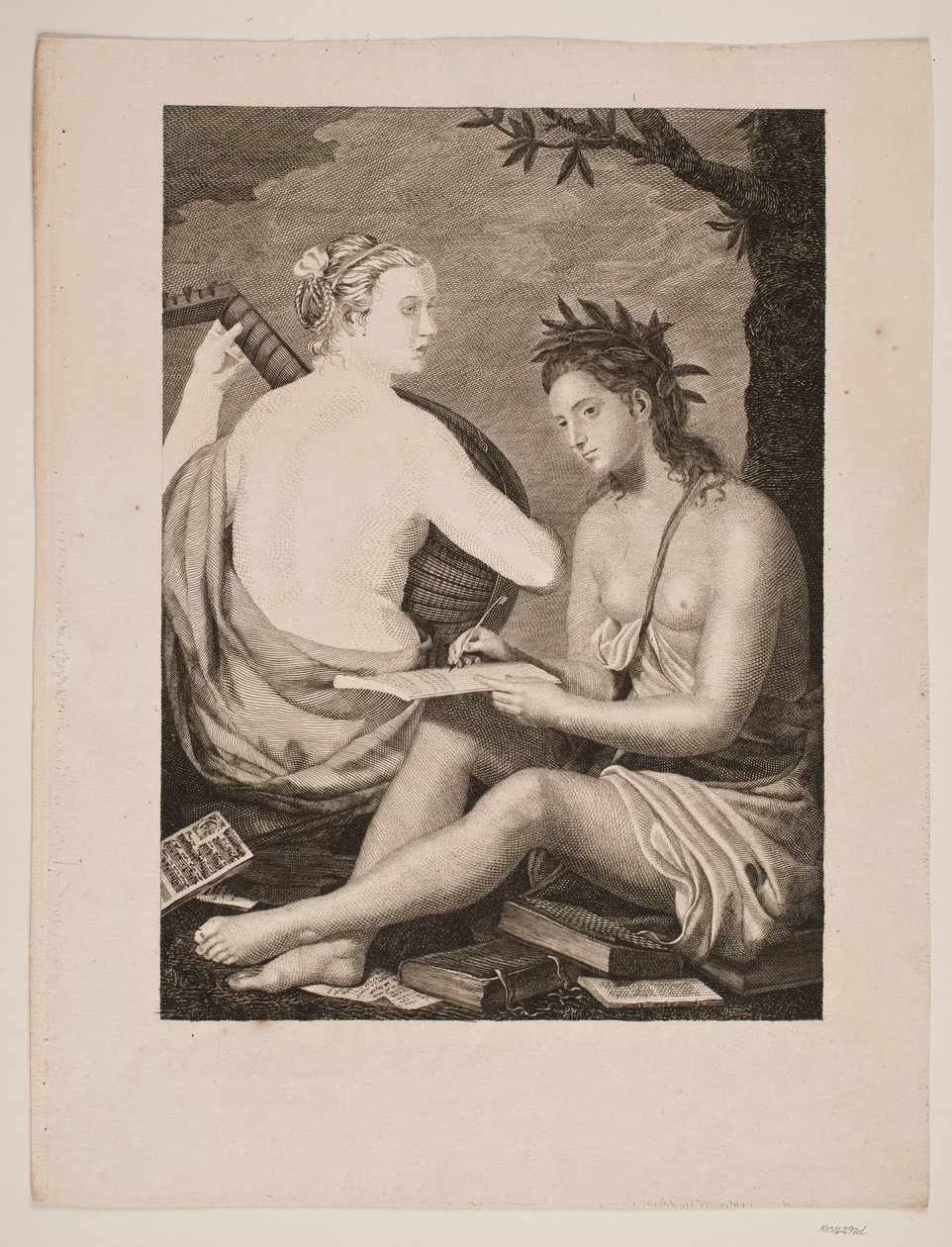 Terpsichore et Kalliope av Gerhard Ludvig Lahde