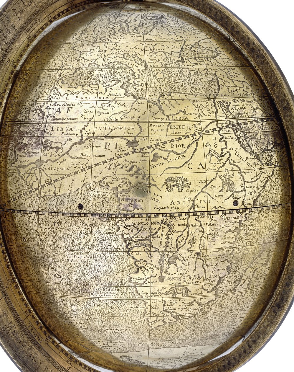 Globe, 1579 av Gerhard Mercator of Duisburg