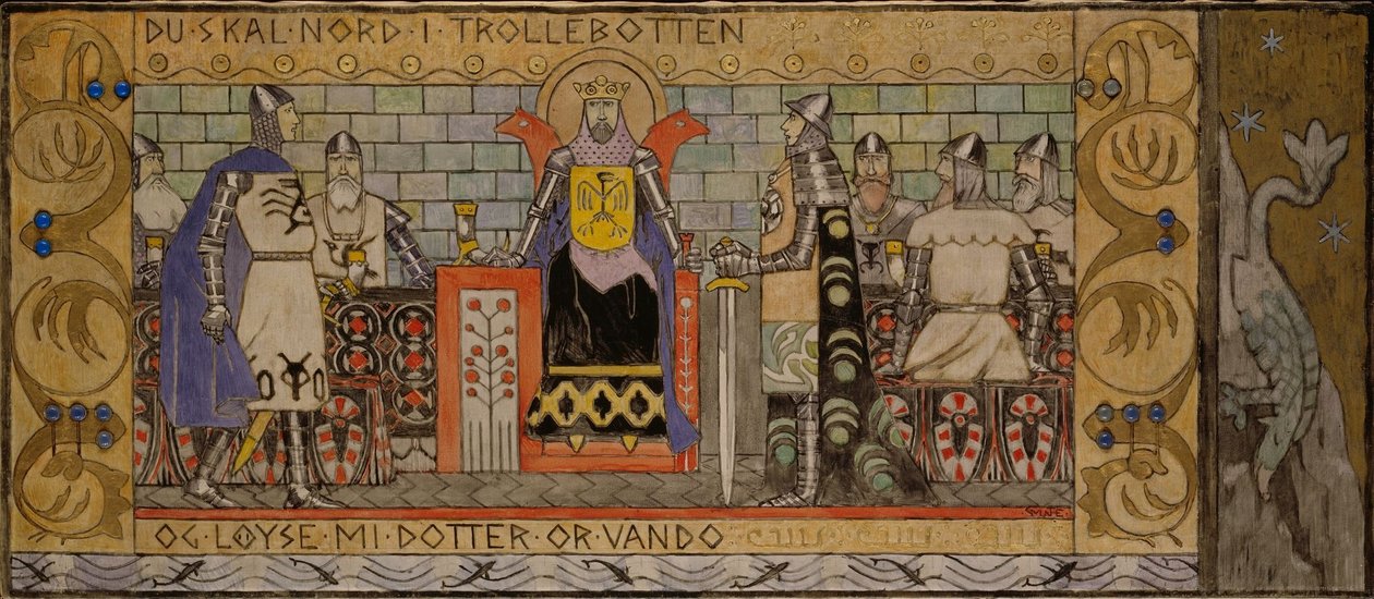 Åsmund i kongens hall av Gerhard Munthe