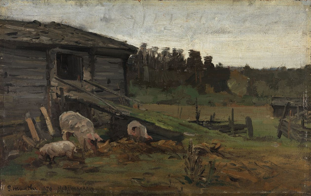 Griser ved låvebroen av Gerhard Munthe