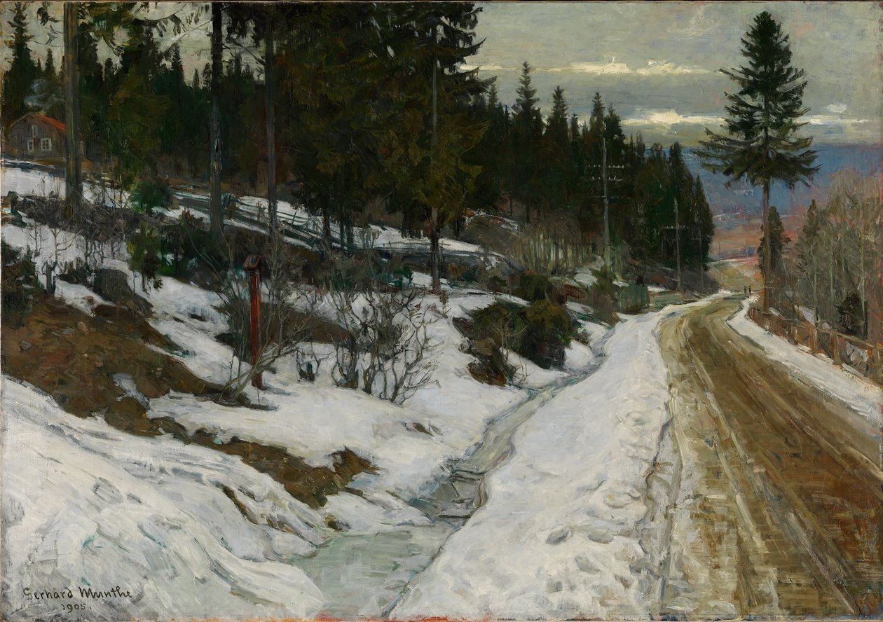 Winter in Nittedal av Gerhard Munthe