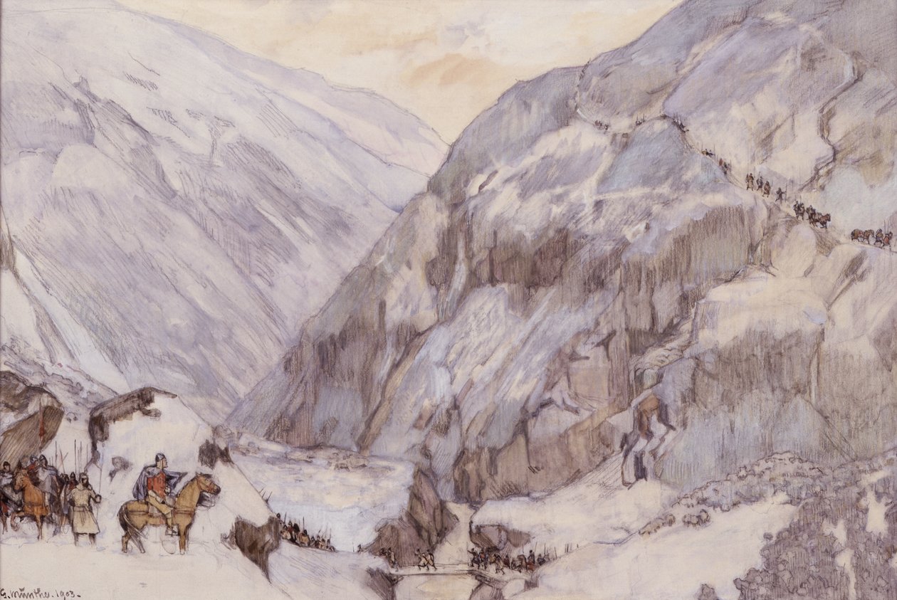 King Sverre at Vårstien (Drivdalen) av Gerhard Peter Frantz Vilhelm Munthe