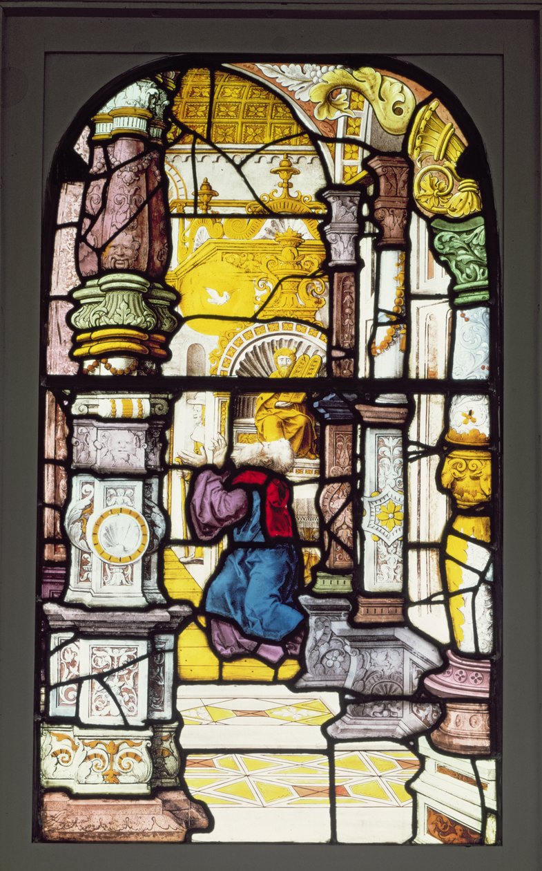 Simeon i templet som ser Den Hellige Ånd (farget glass) av Gerhard Remisch