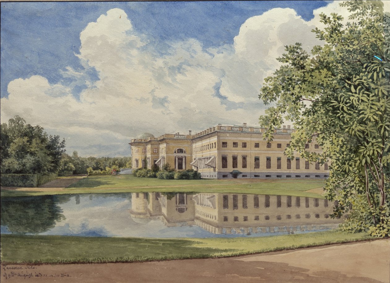 Alexanderpalasset i Tsarskoye Selo, 1831 av Gerhard Wilhelm Reutern von