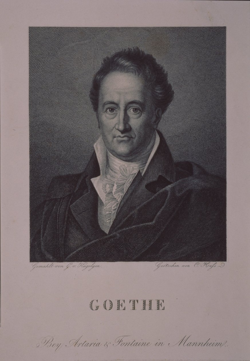 Portrett av forfatteren Johann Wolfgang von Goethe 1749-1832 av Gerhard von Kügelgen