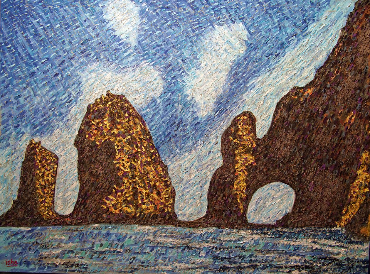 Cabo Arch, 2018 (olje på lerret) av Gerhardt Isringhaus