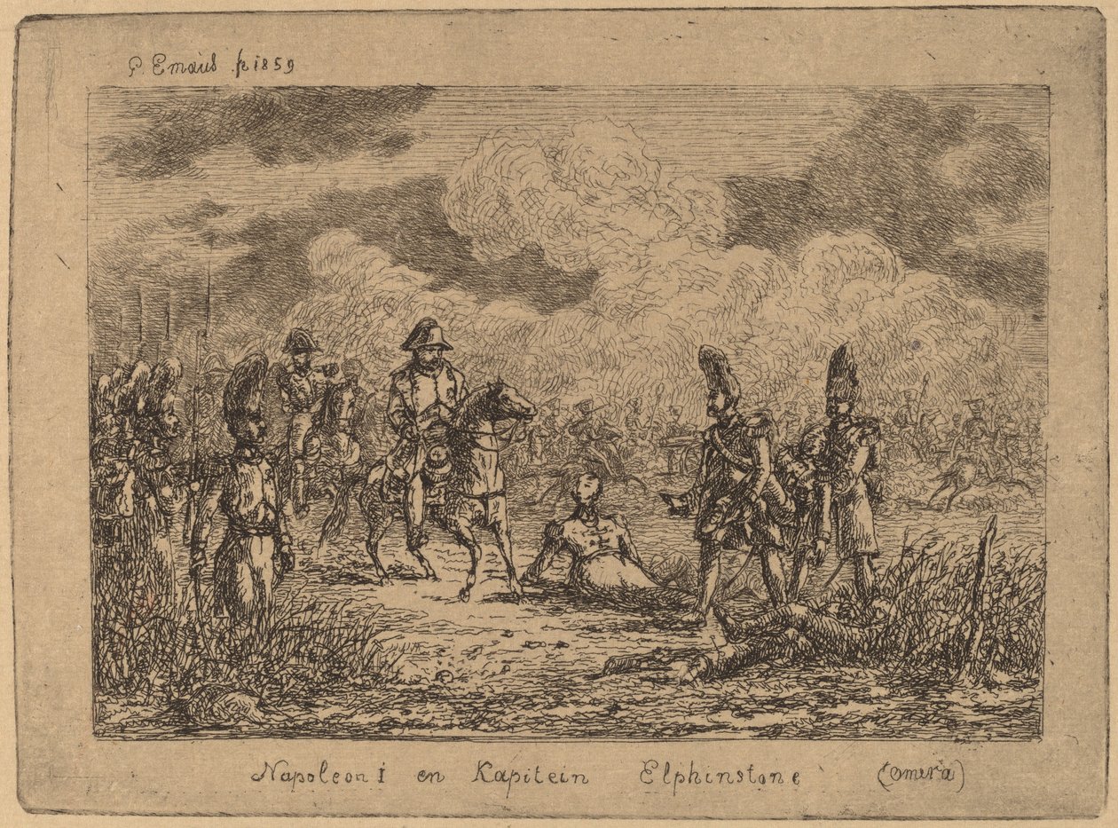 Napoleon I og kaptein Elphinstone av Gerhardus Emaus de Micault