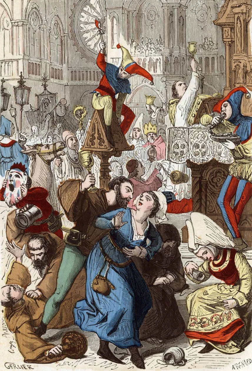 Fools Day utenfor Notre Dame-katedralen i Paris av Gerlier Gerlier