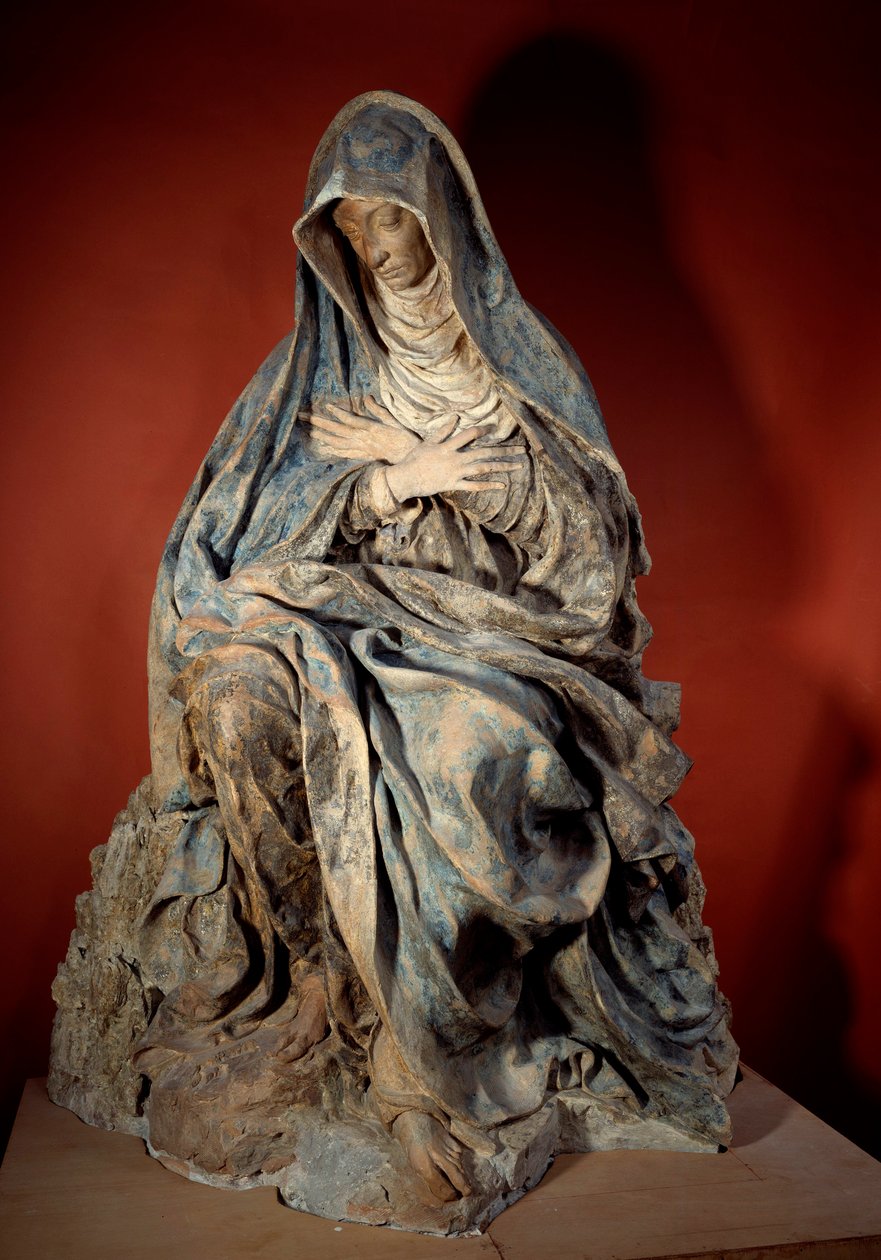 Virgin of Pain-skulptur av Germain Pilon (1535-1590) Paris fra 1500-tallet, Louvre-museet av Germain Pilon