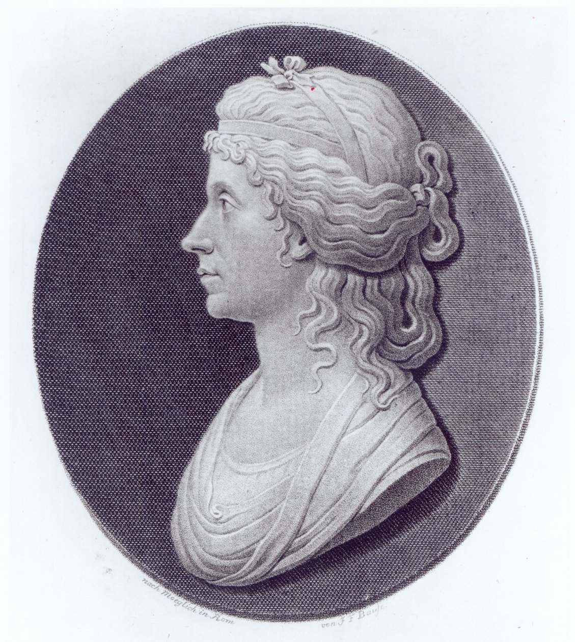 Angelica Kauffman, gravert av J.F Bause av German School