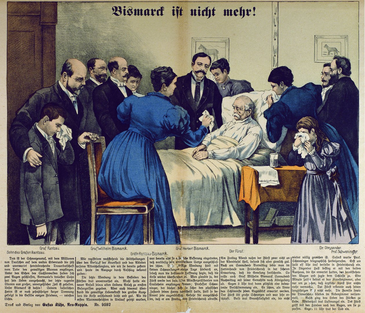 Bismarcks død i Friedrichsruh 30. juli 1898 av German School