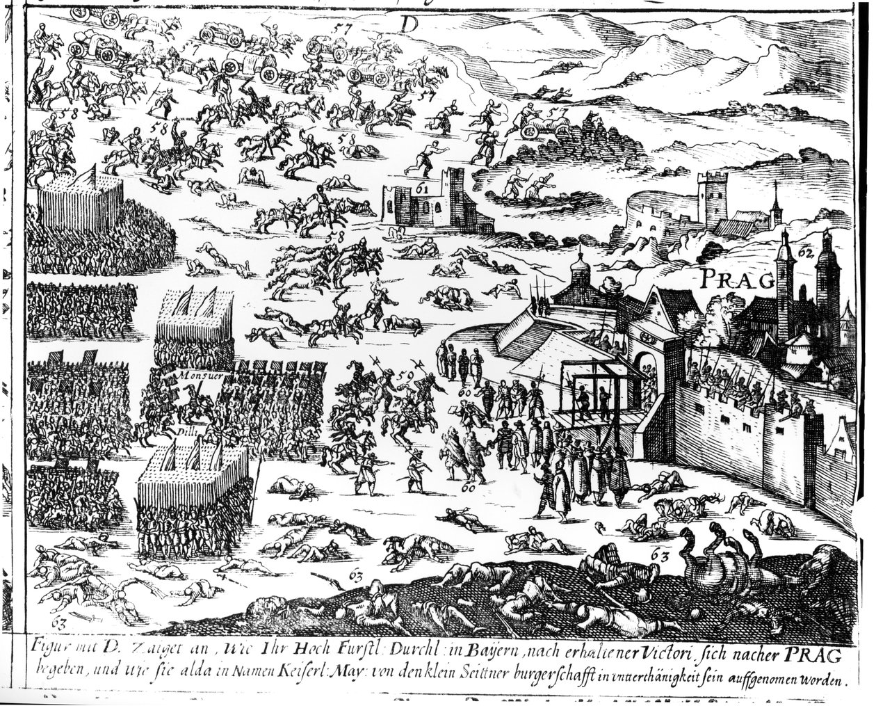 Defenestrasjon av Praha, 1618 av German School