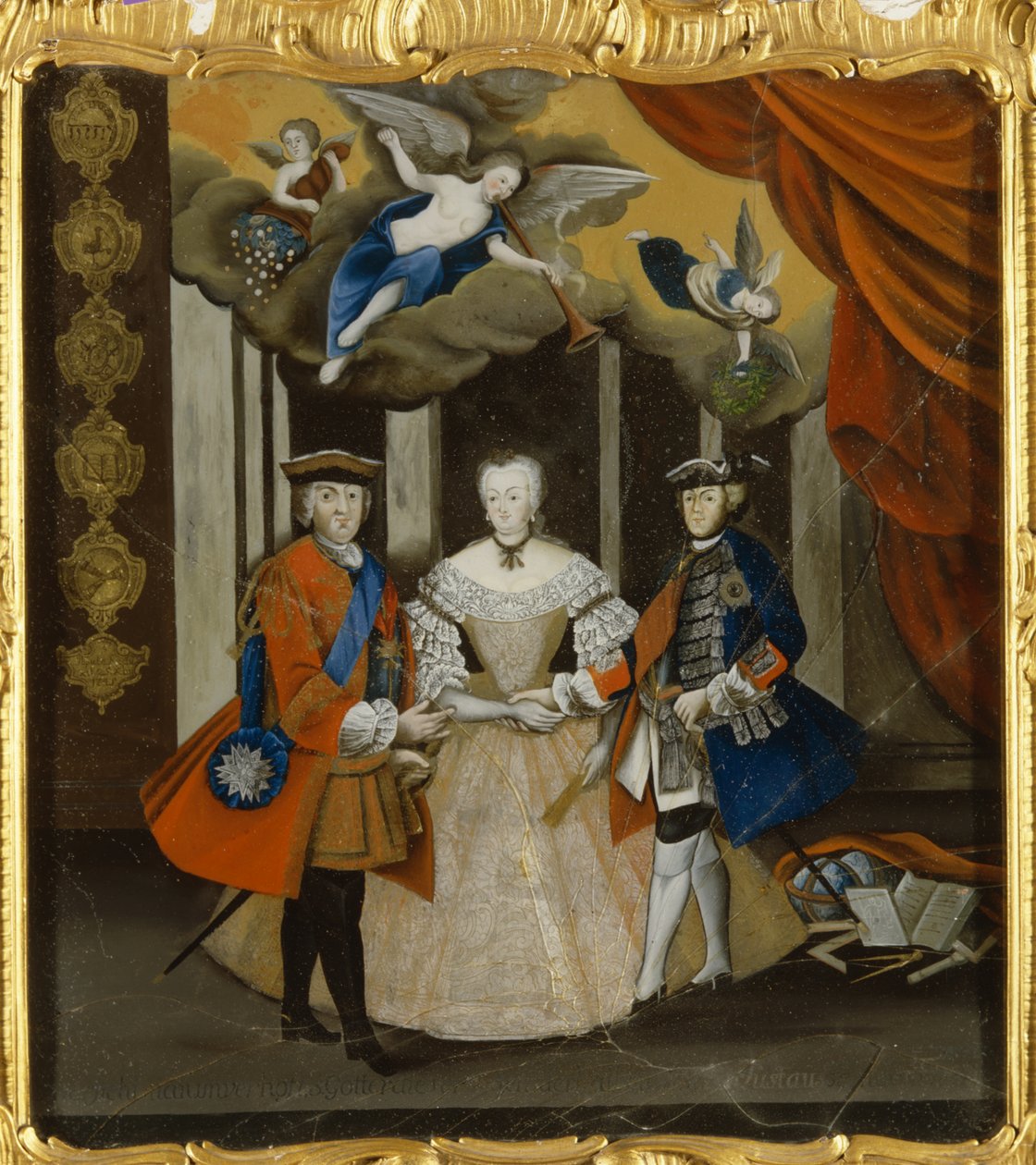 Dresden Peace Allegory, 1745 (olje på glass) av German School