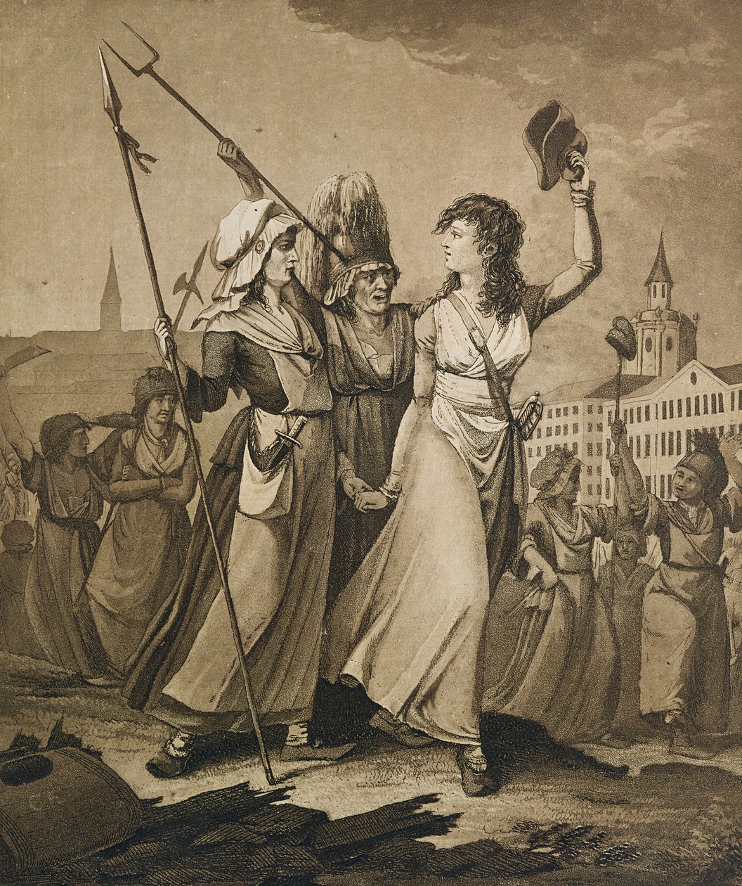 Fishwives of Paris, oktober 1789 av German School