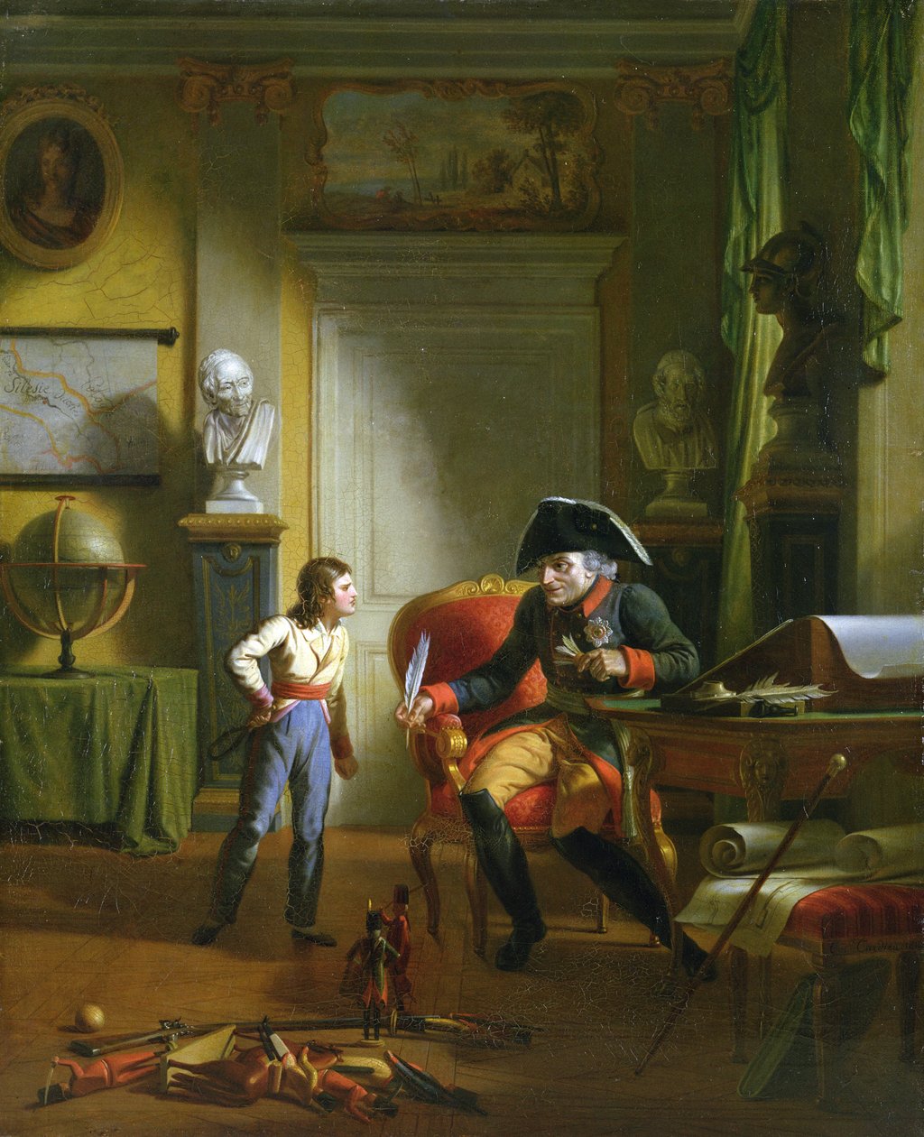 Frederick II den store med sin bestenevø Frederick Wiliam III, 1814 av German School