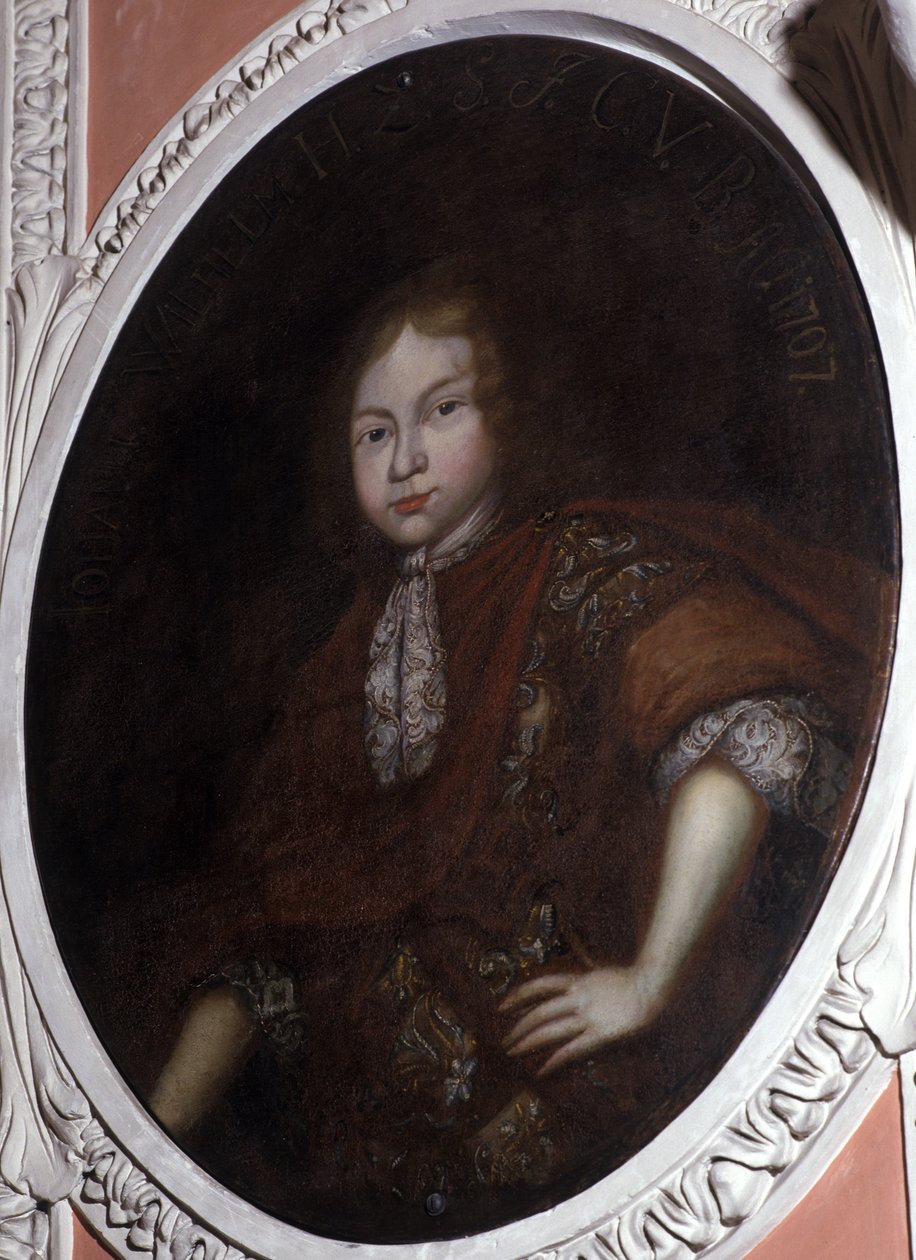 Johann Wilhelm, hertug av Sachsen, Juelich, Cleve og Berg (1675-90) olje på lerret) av German School