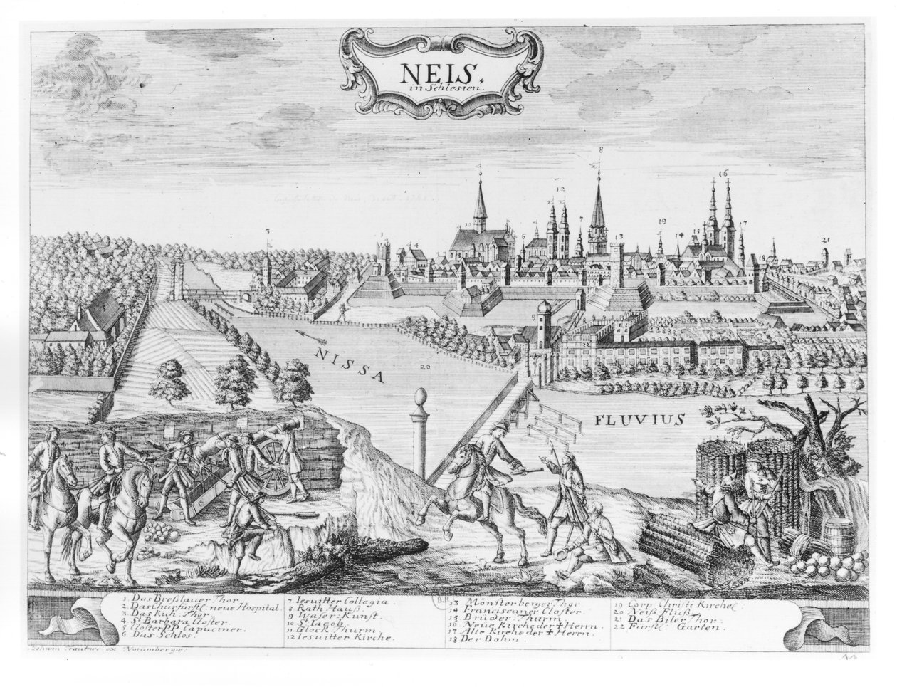 Kong Frederick II av Preussen (1712-86) invaderte Schlesien og grep Neis i oktober 1741 av German School
