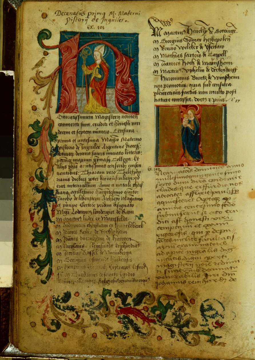 Martin Luthers innmelding ved universitetet i Erfurt, april 1501 av German School