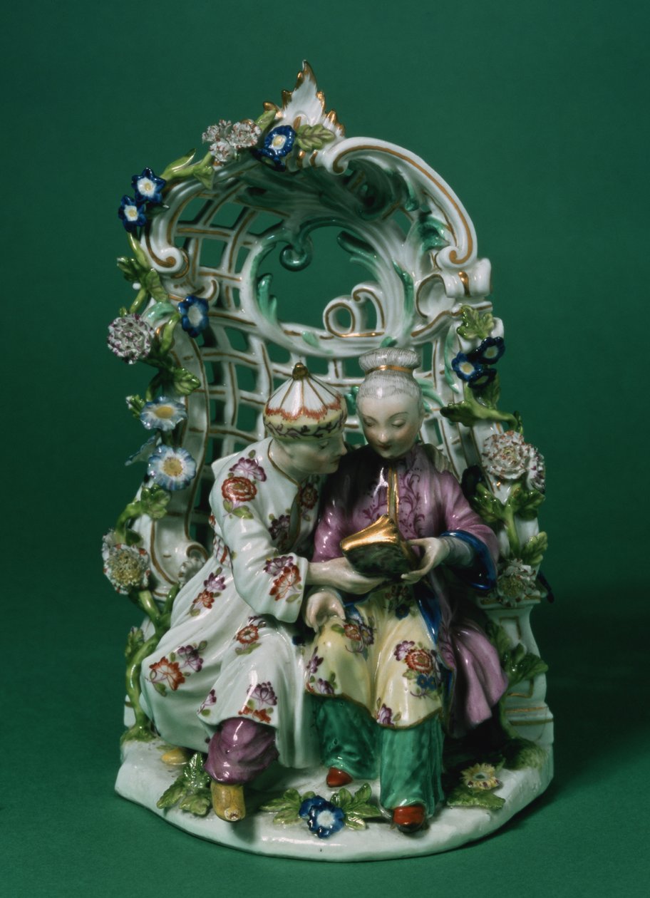 Meissen arbor group, etter et maleri av Boucher, ca. 1760 (porselen) av German School