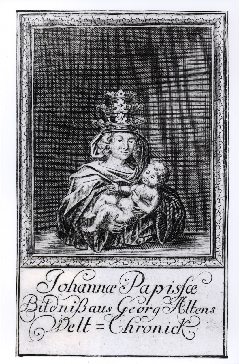 Pave Joan (Johanna) med barnet sitt av German School