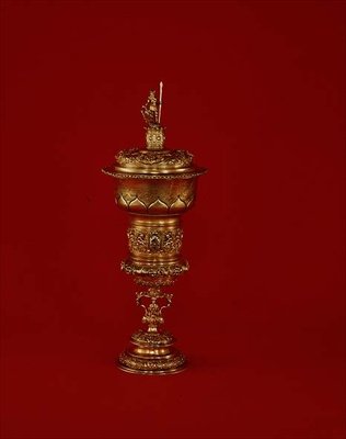 Renessanse stående kopp og deksel, Köln c.1580 (forgylt sølv) av German School