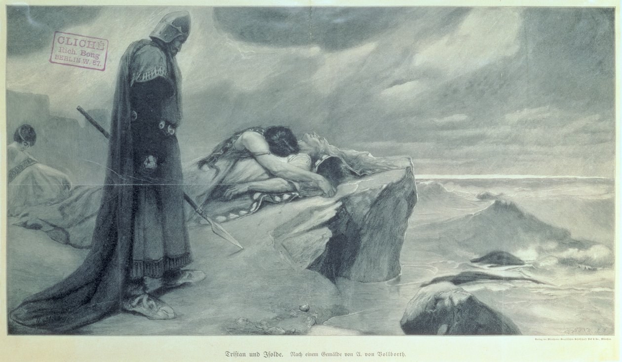 Landskap fra operaen "Tristan og Isolda" av Richard Wagner (1813-83) av German School