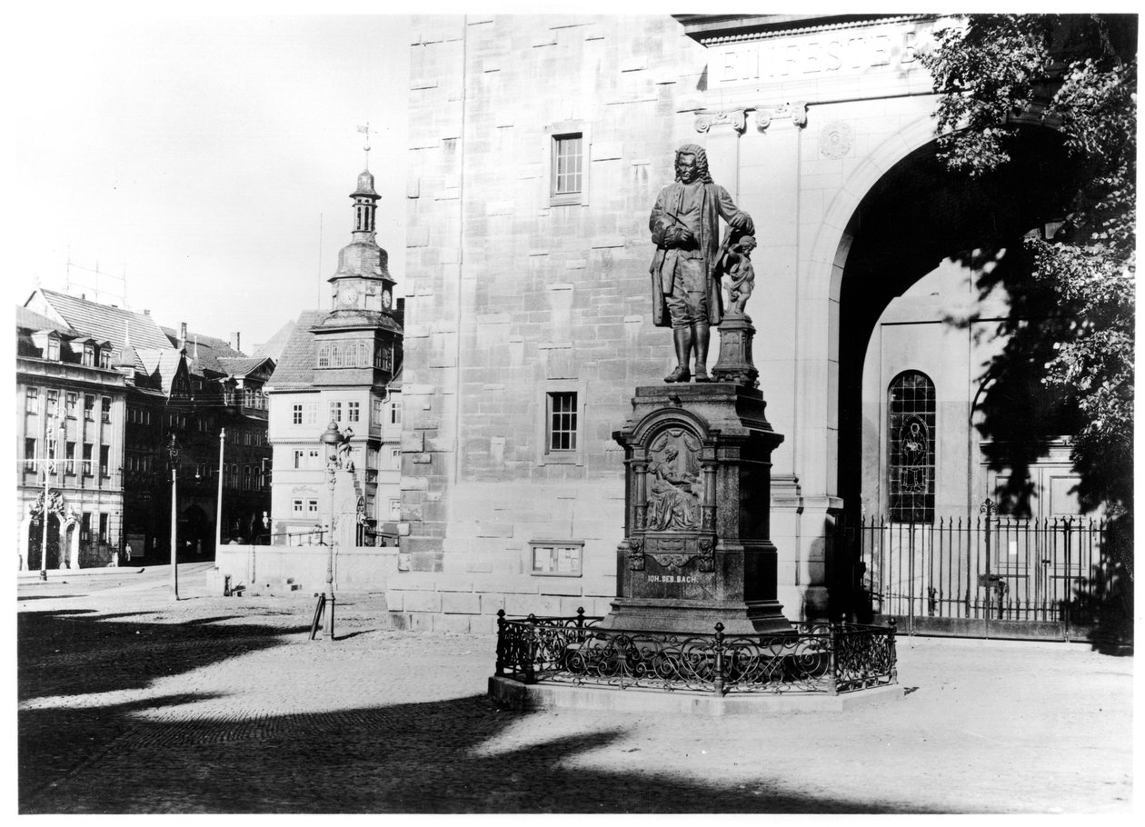 Statue av Johann Sebastian Bach (1685-1750) av German School