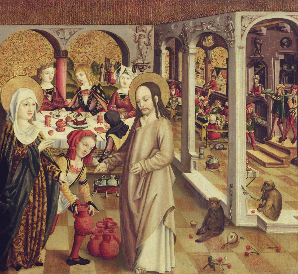Ekteskapet i Kana, ca. 1500 av German School