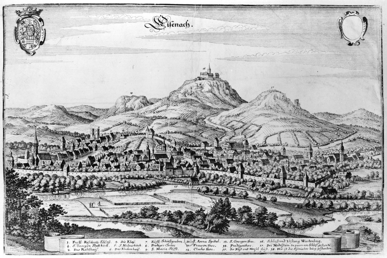 Utsikt over Eisenach av German School