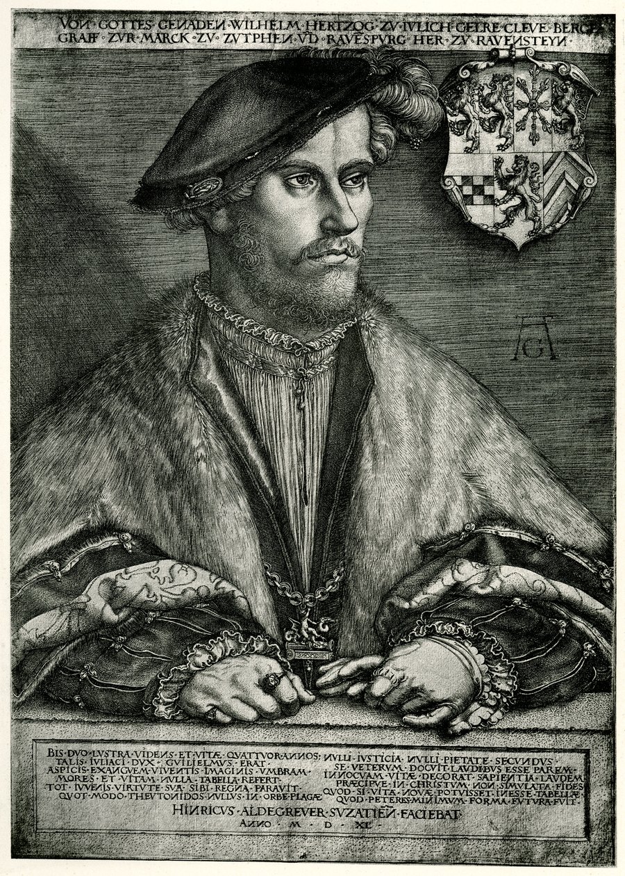 Wilhelm IV (1516-92) hertug av Julich-Kleve-Berg, 1540 (fototype) av German School