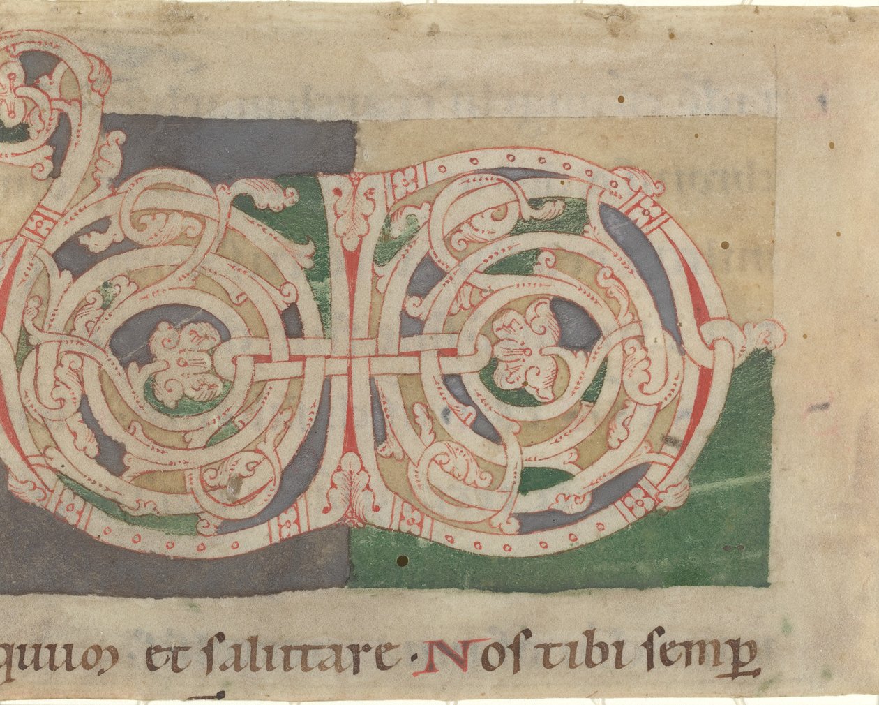 Initial V og D av German 12th Century